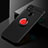 Coque Ultra Fine Silicone Souple Housse Etui avec Support Bague Anneau Aimante Magnetique SD2 pour Xiaomi Redmi 9 India Rouge et Noir