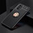 Coque Ultra Fine Silicone Souple Housse Etui avec Support Bague Anneau Aimante Magnetique SD2 pour Xiaomi Redmi K40 Pro 5G Or et Noir