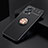 Coque Ultra Fine Silicone Souple Housse Etui avec Support Bague Anneau Aimante Magnetique SD2 pour Xiaomi Redmi K50i 5G Or et Noir