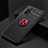 Coque Ultra Fine Silicone Souple Housse Etui avec Support Bague Anneau Aimante Magnetique SD2 pour Xiaomi Redmi Note 10 Pro Max Rouge et Noir