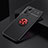 Coque Ultra Fine Silicone Souple Housse Etui avec Support Bague Anneau Aimante Magnetique SD2 pour Xiaomi Redmi Note 12S Rouge et Noir