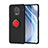 Coque Ultra Fine Silicone Souple Housse Etui avec Support Bague Anneau Aimante Magnetique SD2 pour Xiaomi Redmi Note 9S Rouge et Noir