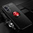 Coque Ultra Fine Silicone Souple Housse Etui avec Support Bague Anneau Aimante Magnetique SD3 pour Huawei Honor X5 Plus Rouge et Noir