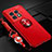 Coque Ultra Fine Silicone Souple Housse Etui avec Support Bague Anneau Aimante Magnetique SD3 pour OnePlus 11 5G Rouge