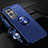 Coque Ultra Fine Silicone Souple Housse Etui avec Support Bague Anneau Aimante Magnetique SD3 pour OnePlus 9 Pro 5G Bleu