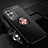 Coque Ultra Fine Silicone Souple Housse Etui avec Support Bague Anneau Aimante Magnetique SD3 pour OnePlus 9 Pro 5G Or et Noir