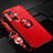 Coque Ultra Fine Silicone Souple Housse Etui avec Support Bague Anneau Aimante Magnetique SD3 pour OnePlus Nord CE 3 5G Rouge