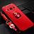 Coque Ultra Fine Silicone Souple Housse Etui avec Support Bague Anneau Aimante Magnetique SD3 pour Realme 11 Pro+ Plus 5G Rouge