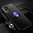 Coque Ultra Fine Silicone Souple Housse Etui avec Support Bague Anneau Aimante Magnetique SD3 pour Realme 8 5G Bleu et Noir