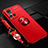 Coque Ultra Fine Silicone Souple Housse Etui avec Support Bague Anneau Aimante Magnetique SD3 pour Realme GT Neo3 5G Rouge