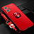 Coque Ultra Fine Silicone Souple Housse Etui avec Support Bague Anneau Aimante Magnetique SD3 pour Realme Narzo 50 Pro 5G Rouge