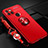 Coque Ultra Fine Silicone Souple Housse Etui avec Support Bague Anneau Aimante Magnetique SD3 pour Realme Narzo 50A Rouge