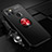 Coque Ultra Fine Silicone Souple Housse Etui avec Support Bague Anneau Aimante Magnetique SD3 pour Realme Narzo 50A Rouge et Noir