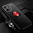 Coque Ultra Fine Silicone Souple Housse Etui avec Support Bague Anneau Aimante Magnetique SD3 pour Realme V20 5G Rouge et Noir