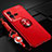 Coque Ultra Fine Silicone Souple Housse Etui avec Support Bague Anneau Aimante Magnetique SD3 pour Vivo iQOO 10 Pro 5G Rouge