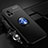 Coque Ultra Fine Silicone Souple Housse Etui avec Support Bague Anneau Aimante Magnetique SD3 pour Vivo iQOO 7 Legend 5G Bleu et Noir