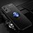 Coque Ultra Fine Silicone Souple Housse Etui avec Support Bague Anneau Aimante Magnetique SD3 pour Vivo iQOO Z6 5G Bleu et Noir