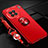 Coque Ultra Fine Silicone Souple Housse Etui avec Support Bague Anneau Aimante Magnetique SD3 pour Vivo X90 5G Rouge