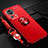 Coque Ultra Fine Silicone Souple Housse Etui avec Support Bague Anneau Aimante Magnetique SD3 pour Xiaomi Civi 2 5G Rouge