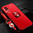 Coque Ultra Fine Silicone Souple Housse Etui avec Support Bague Anneau Aimante Magnetique SD3 pour Xiaomi Civi 5G Rouge