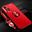 Coque Ultra Fine Silicone Souple Housse Etui avec Support Bague Anneau Aimante Magnetique SD3 pour Xiaomi Mi 11i 5G (2022) Rouge