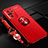 Coque Ultra Fine Silicone Souple Housse Etui avec Support Bague Anneau Aimante Magnetique SD3 pour Xiaomi Mi 11X 5G Rouge