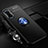 Coque Ultra Fine Silicone Souple Housse Etui avec Support Bague Anneau Aimante Magnetique SD3 pour Xiaomi Poco F3 GT 5G Bleu et Noir