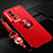 Coque Ultra Fine Silicone Souple Housse Etui avec Support Bague Anneau Aimante Magnetique SD3 pour Xiaomi Poco F5 Pro 5G Rouge