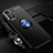 Coque Ultra Fine Silicone Souple Housse Etui avec Support Bague Anneau Aimante Magnetique SD3 pour Xiaomi Poco M4 Pro 5G Bleu et Noir