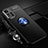 Coque Ultra Fine Silicone Souple Housse Etui avec Support Bague Anneau Aimante Magnetique SD3 pour Xiaomi Poco X4 NFC Bleu et Noir