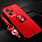 Coque Ultra Fine Silicone Souple Housse Etui avec Support Bague Anneau Aimante Magnetique SD3 pour Xiaomi Poco X5 5G Rouge