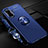 Coque Ultra Fine Silicone Souple Housse Etui avec Support Bague Anneau Aimante Magnetique SD3 pour Xiaomi Redmi K40 Gaming 5G Bleu