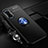 Coque Ultra Fine Silicone Souple Housse Etui avec Support Bague Anneau Aimante Magnetique SD3 pour Xiaomi Redmi K40 Gaming 5G Bleu et Noir