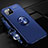 Coque Ultra Fine Silicone Souple Housse Etui avec Support Bague Anneau Aimante Magnetique T01 pour Apple iPhone 11 Pro Bleu