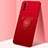 Coque Ultra Fine Silicone Souple Housse Etui avec Support Bague Anneau Aimante Magnetique T01 pour Huawei Honor 30 Lite 5G Rouge