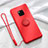 Coque Ultra Fine Silicone Souple Housse Etui avec Support Bague Anneau Aimante Magnetique T01 pour Huawei Mate 20 Pro Rouge