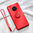 Coque Ultra Fine Silicone Souple Housse Etui avec Support Bague Anneau Aimante Magnetique T01 pour Huawei Mate 30 5G Rouge