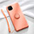 Coque Ultra Fine Silicone Souple Housse Etui avec Support Bague Anneau Aimante Magnetique T01 pour Huawei Nova 6 SE Orange