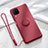 Coque Ultra Fine Silicone Souple Housse Etui avec Support Bague Anneau Aimante Magnetique T01 pour Huawei P40 Lite Vin Rouge