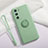 Coque Ultra Fine Silicone Souple Housse Etui avec Support Bague Anneau Aimante Magnetique T01 pour Huawei P40 Vert