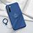 Coque Ultra Fine Silicone Souple Housse Etui avec Support Bague Anneau Aimante Magnetique T01 pour Oppo A91 Bleu