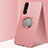 Coque Ultra Fine Silicone Souple Housse Etui avec Support Bague Anneau Aimante Magnetique T01 pour Oppo Find X2 Neo Or Rose