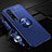 Coque Ultra Fine Silicone Souple Housse Etui avec Support Bague Anneau Aimante Magnetique T01 pour Oppo Find X2 Pro Bleu