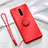 Coque Ultra Fine Silicone Souple Housse Etui avec Support Bague Anneau Aimante Magnetique T01 pour Oppo R17 Pro Rouge