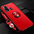 Coque Ultra Fine Silicone Souple Housse Etui avec Support Bague Anneau Aimante Magnetique T01 pour Vivo Y50 Rouge