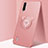 Coque Ultra Fine Silicone Souple Housse Etui avec Support Bague Anneau Aimante Magnetique T01 pour Xiaomi Mi A3 Rose