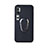 Coque Ultra Fine Silicone Souple Housse Etui avec Support Bague Anneau Aimante Magnetique T01 pour Xiaomi Mi Note 10 Pro Noir