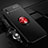 Coque Ultra Fine Silicone Souple Housse Etui avec Support Bague Anneau Aimante Magnetique T01 pour Xiaomi Redmi 9AT Rouge et Noir
