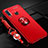 Coque Ultra Fine Silicone Souple Housse Etui avec Support Bague Anneau Aimante Magnetique T02 pour Huawei Nova 4e Rouge