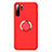 Coque Ultra Fine Silicone Souple Housse Etui avec Support Bague Anneau Aimante Magnetique T02 pour Huawei P30 Pro New Edition Rouge